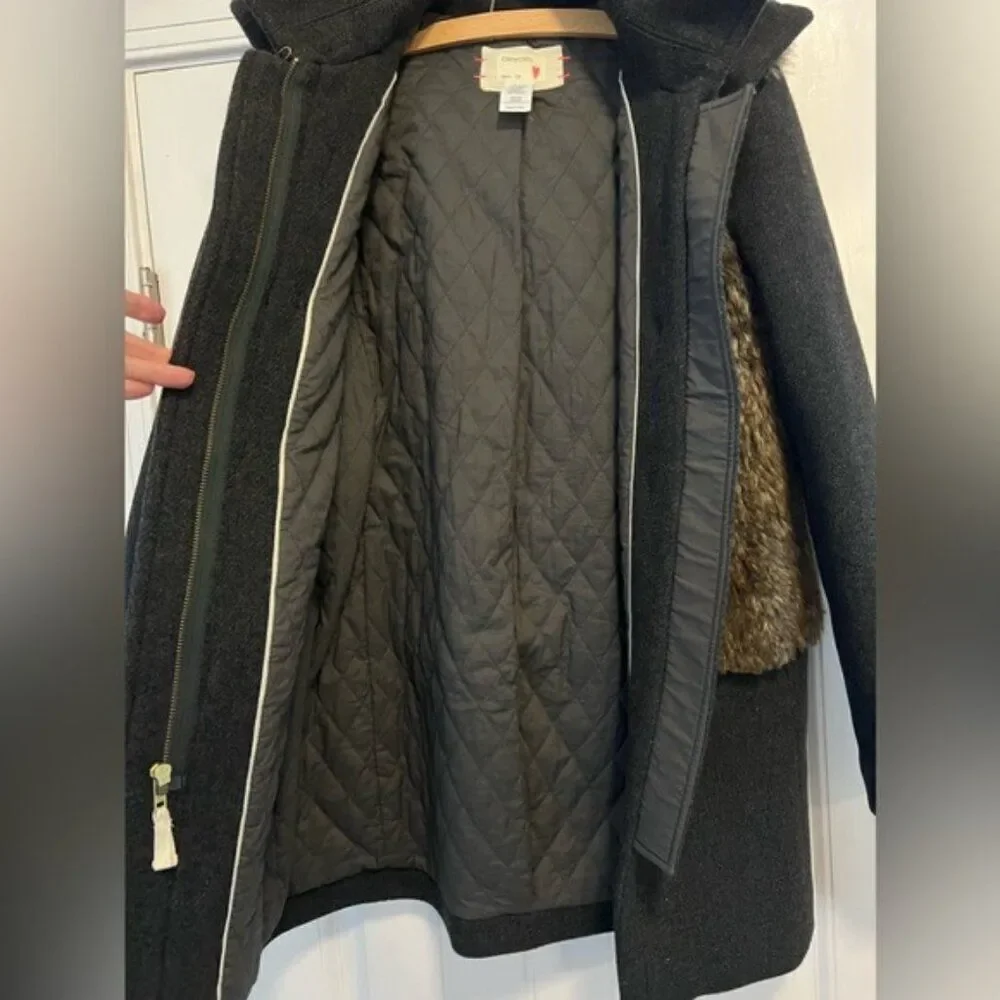 J.Crew Cuts Grey Wool Coat‎ Size 14